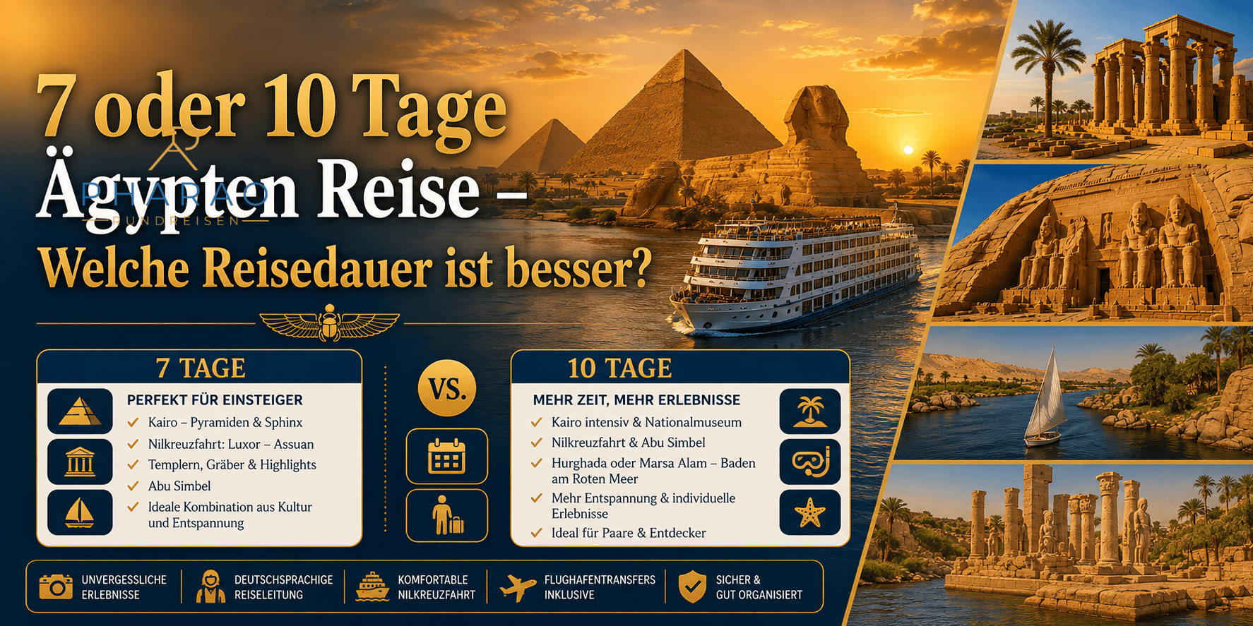 7 oder 10 Tage Ägypten Reise – Welche Reisedauer ist besser?