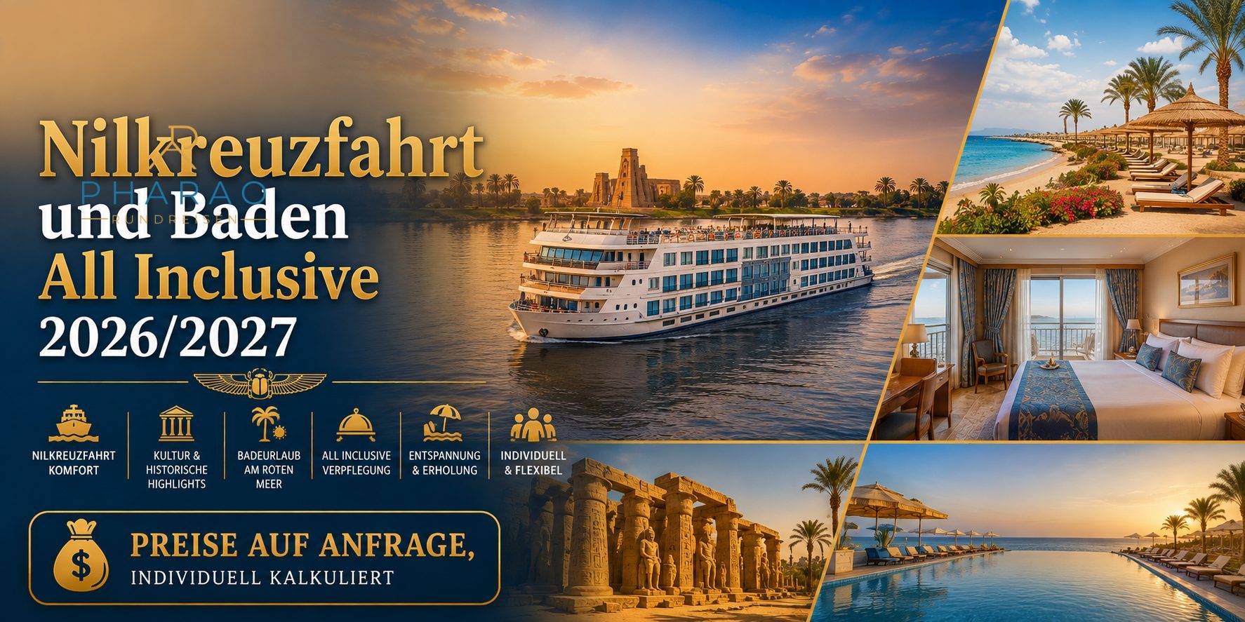 Nilkreuzfahrt und Baden All Inclusive 2026/2027