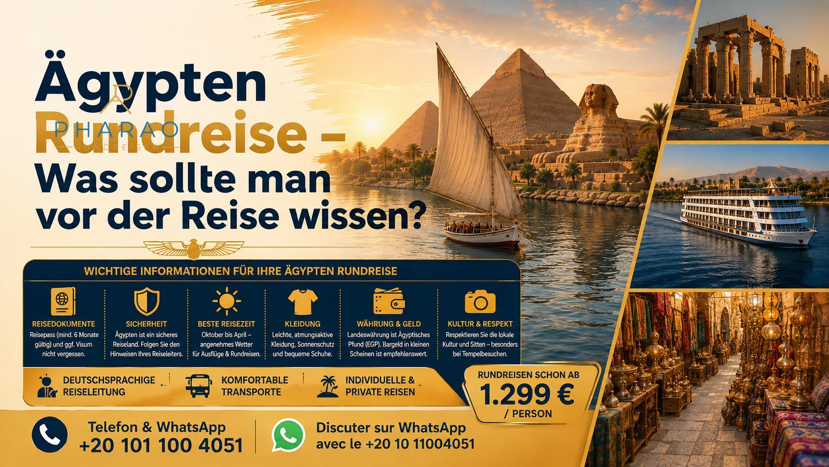 Ägypten Rundreise – Was sollte man vor der Reise wissen?
