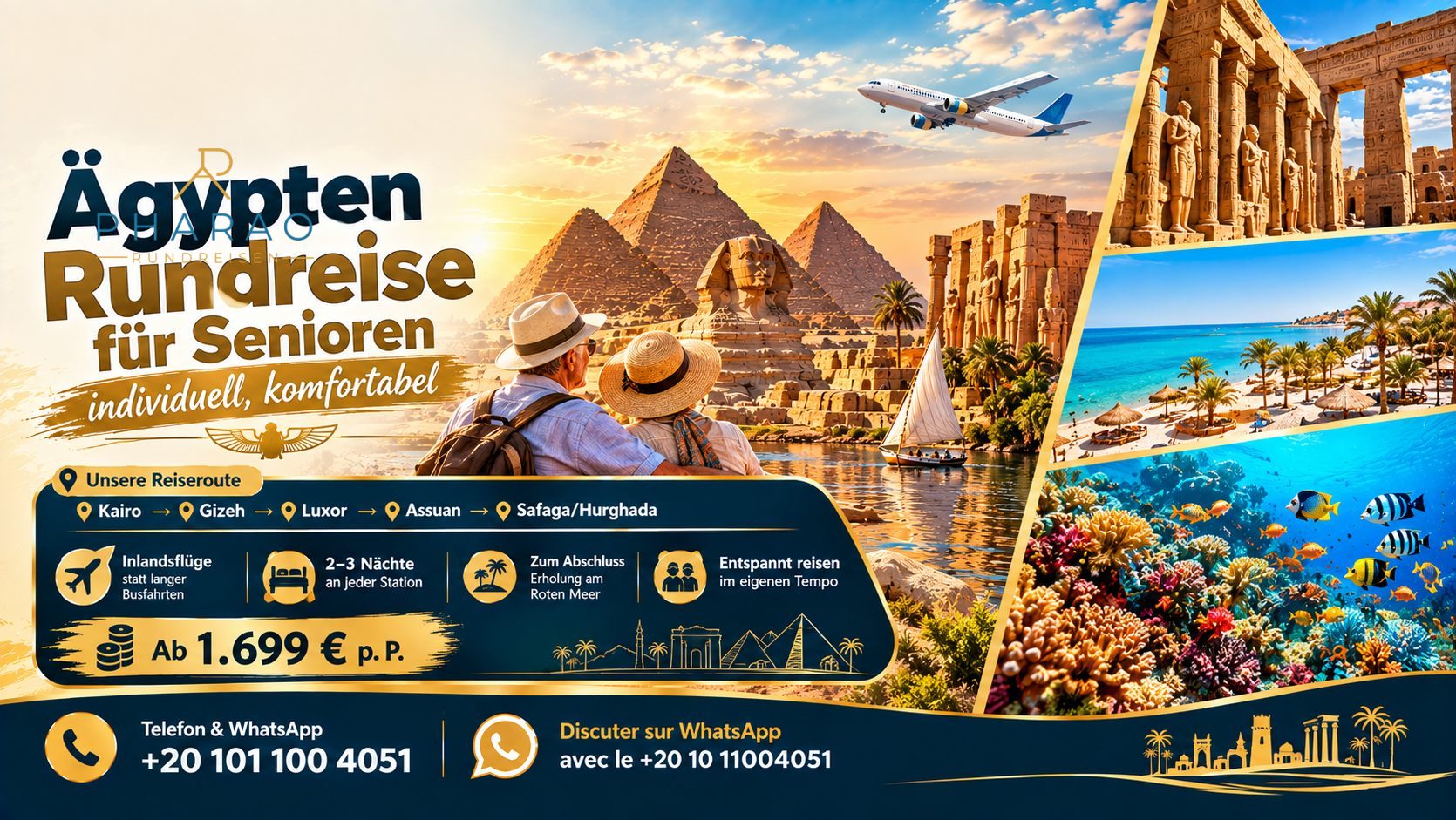 Ägypten Rundreise für Senioren individuell, komfortabel