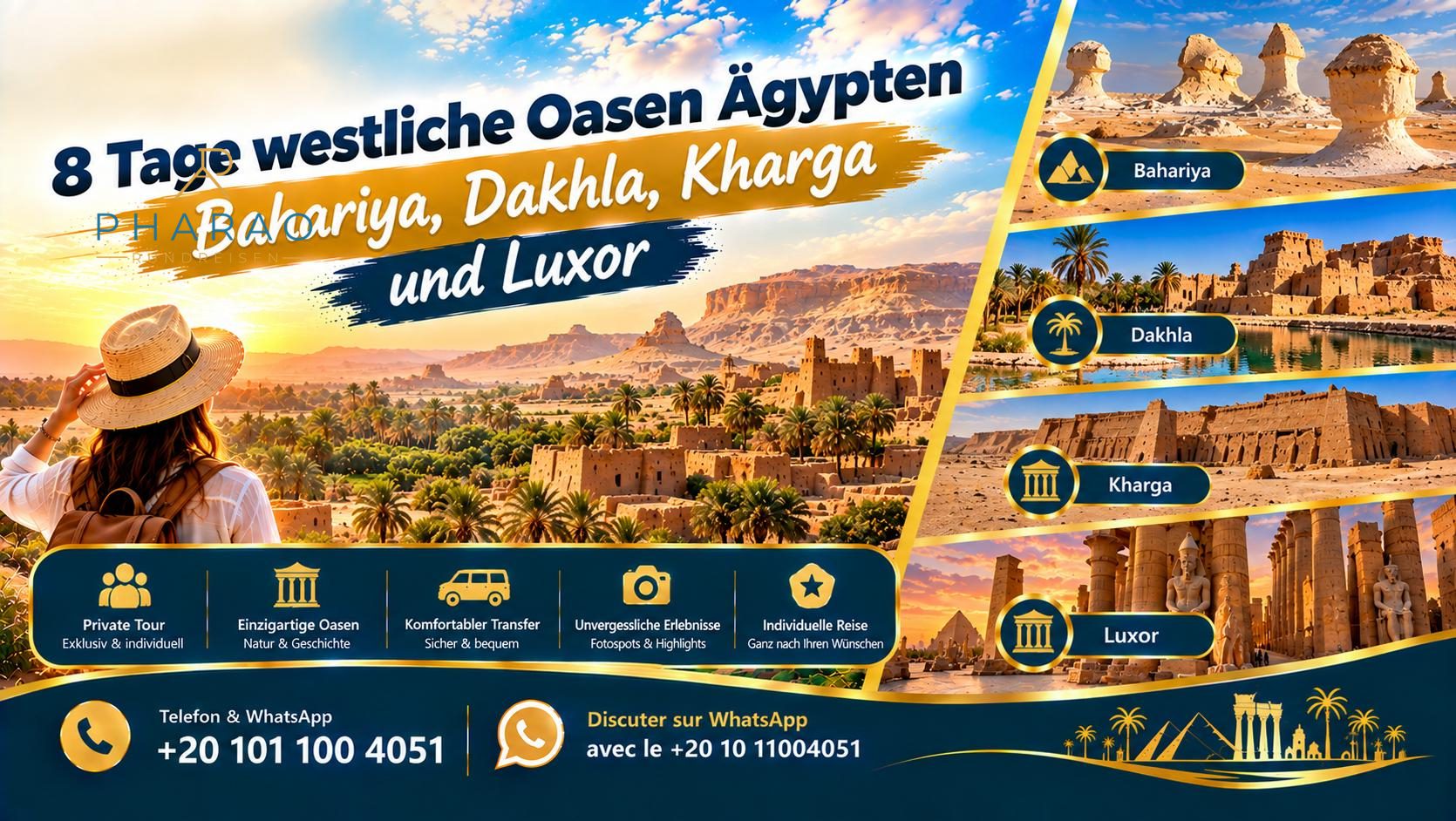 8 Tage westliche Oasen Ägypten | Bahariya, Dakhla, Kharga und Luxor