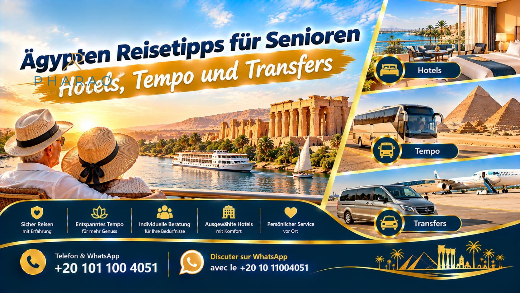 Ägypten Reisetipps für Senioren | Hotels, Tempo und Transfers