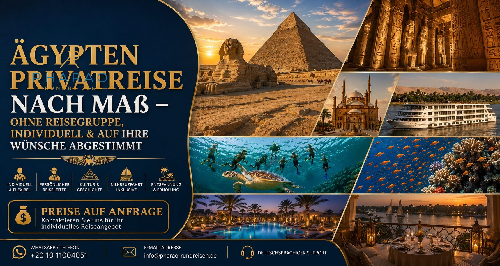 Ägypten Privatreise nach Maß – Ohne Reisegruppe, individuell & auf Ihre Wünsche abgestimmt