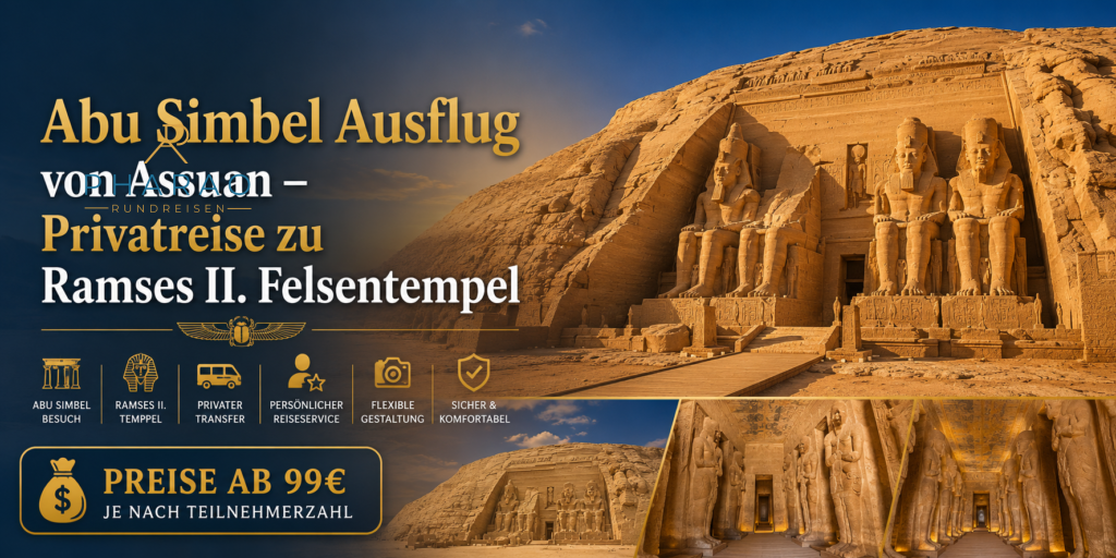 Abu Simbel Ausflug von Assuan – Privatreise zu Ramses II. Felsentempel