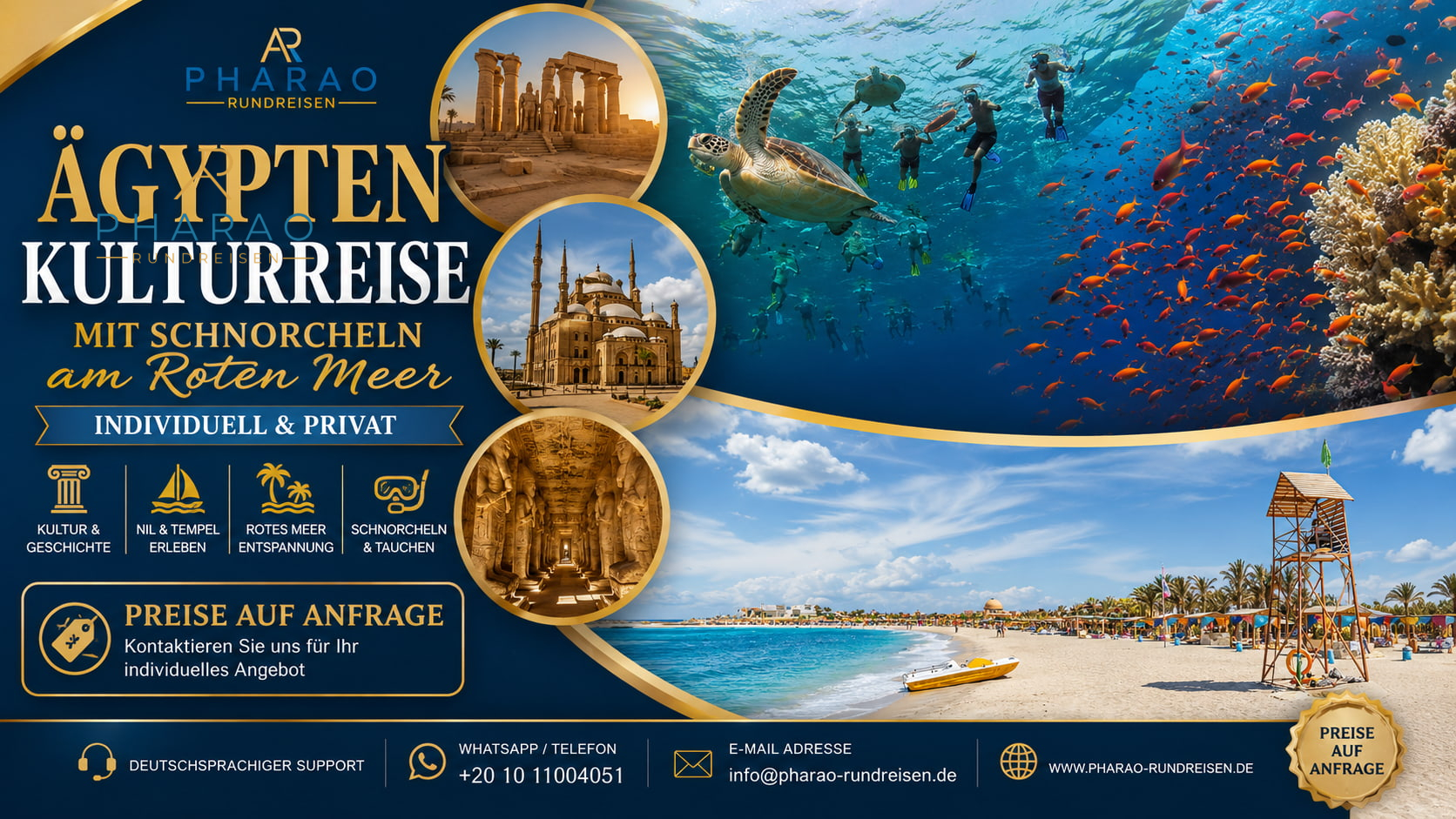 Ägypten Kulturreise mit Schnorcheln am Roten Meer – Individuell & Privat