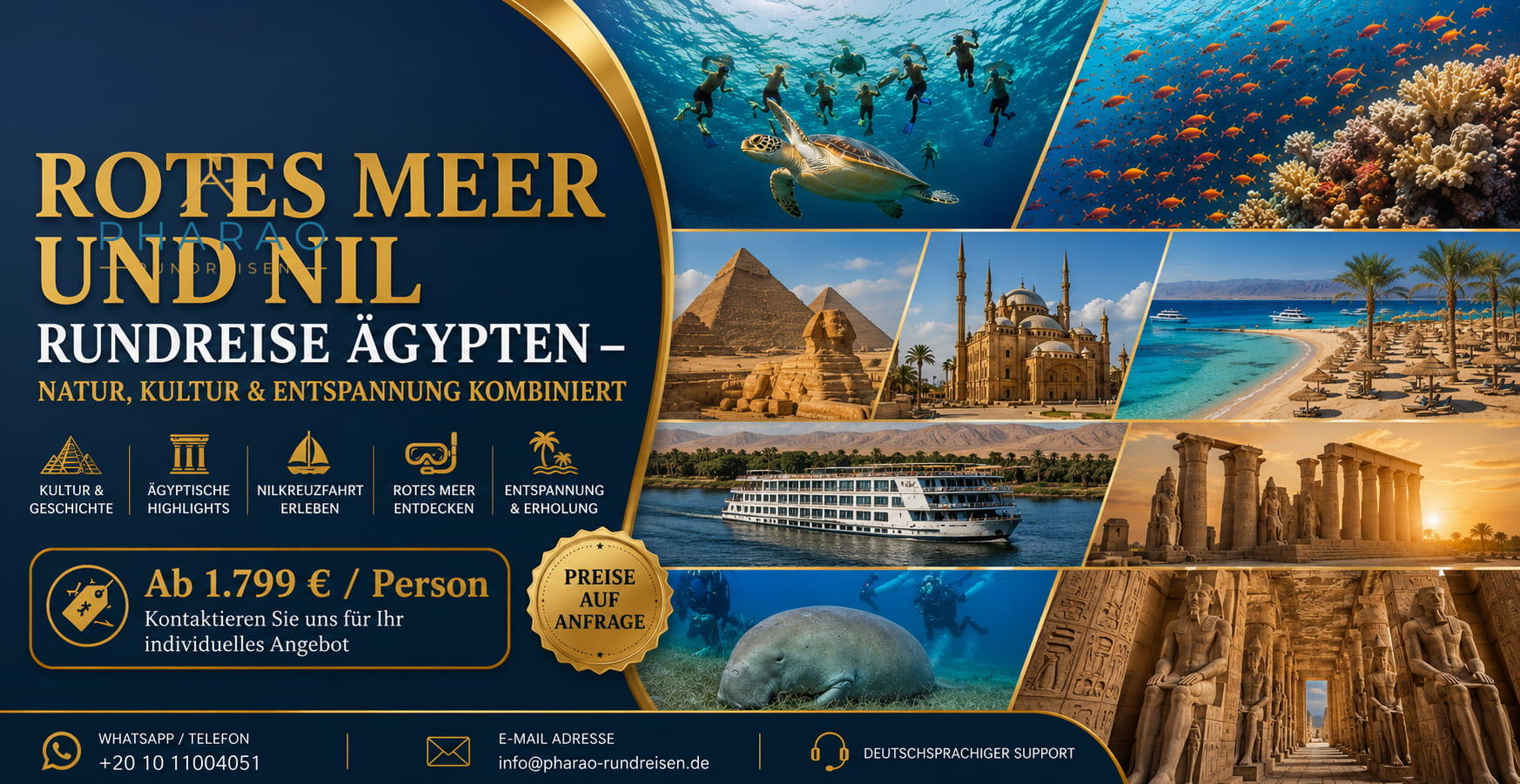 Rotes Meer und Nil Rundreise Ägypten – Natur, Kultur & Entspannung kombiniert