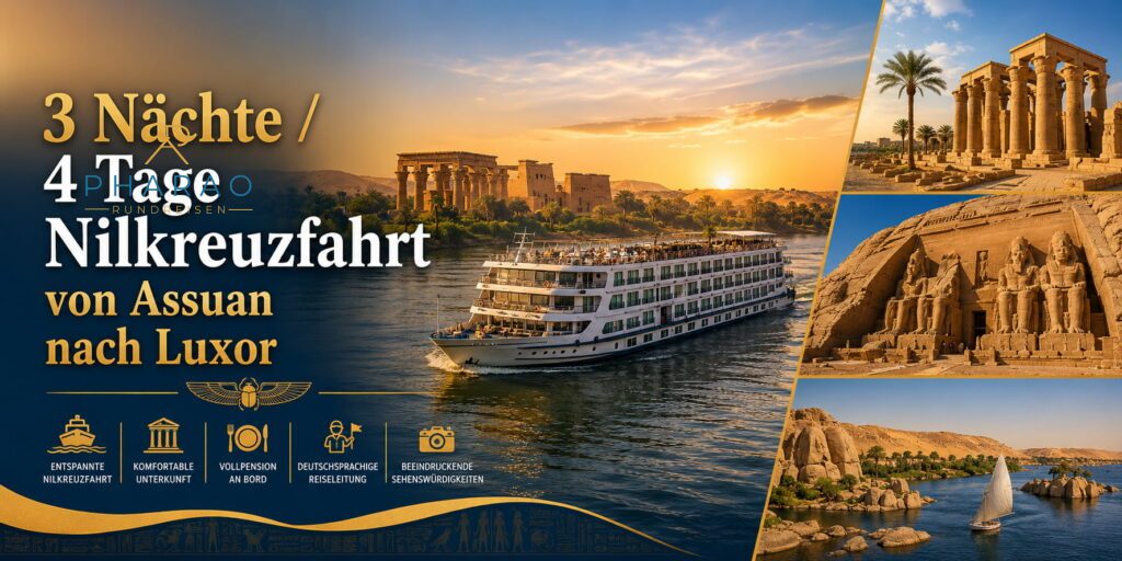 3 Nächte / 4 Tage Nilkreuzfahrt von Assuan nach Luxor