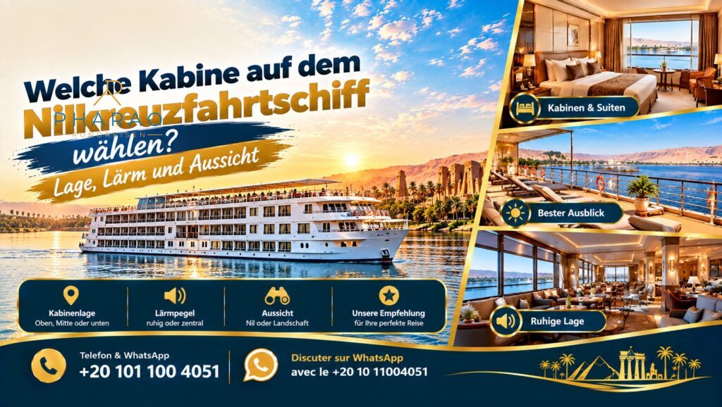 Welche Kabine auf dem Nilkreuzfahrtschiff wählen? Lage, Lärm und Aussicht