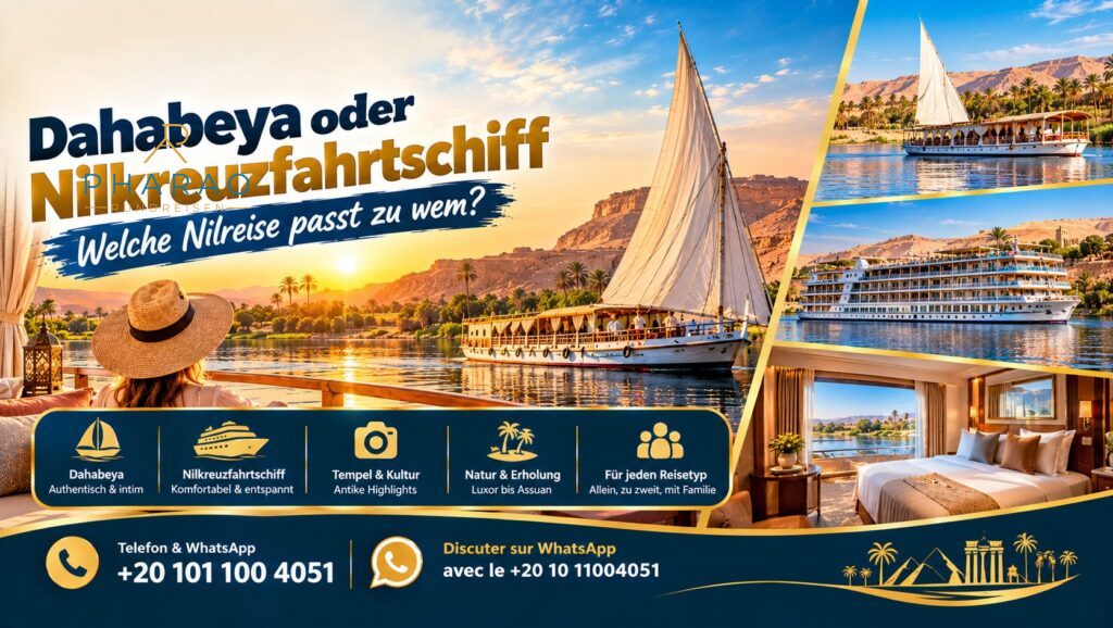 Dahabeya oder Nilkreuzfahrtschiff : Welche Nilreise passt zu wem?