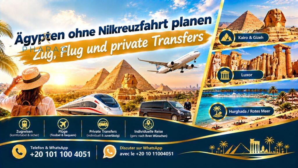 Ägypten ohne Nilkreuzfahrt planen | Zug, Flug und private Transfers
